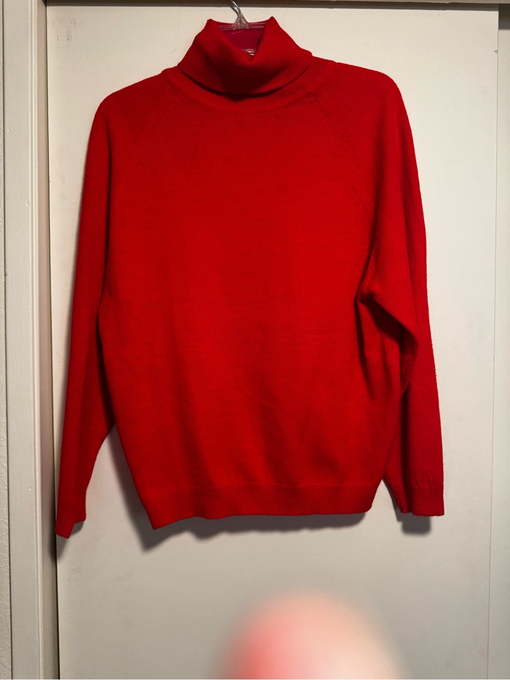 Spettro Women's Red Turtleneck Sweater - Classic Cozy Fit Medium
